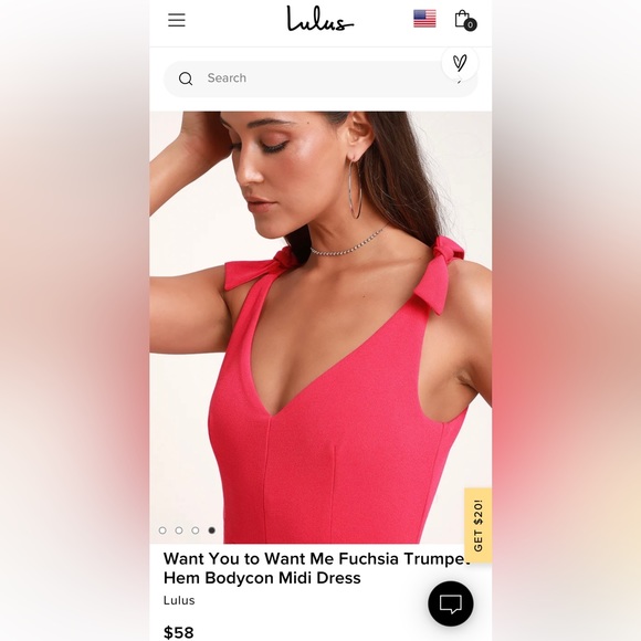 NEW Lulus Fuchsia Trumpet Hem Bodycon Midi - Picture 4 of 5